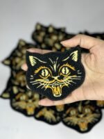 Black Cat Face Patch