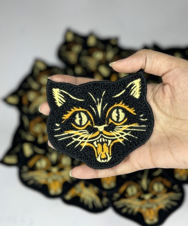 Black Cat Face Patch
