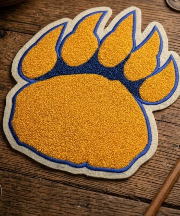 Custom Chenille Bear Paw Patch