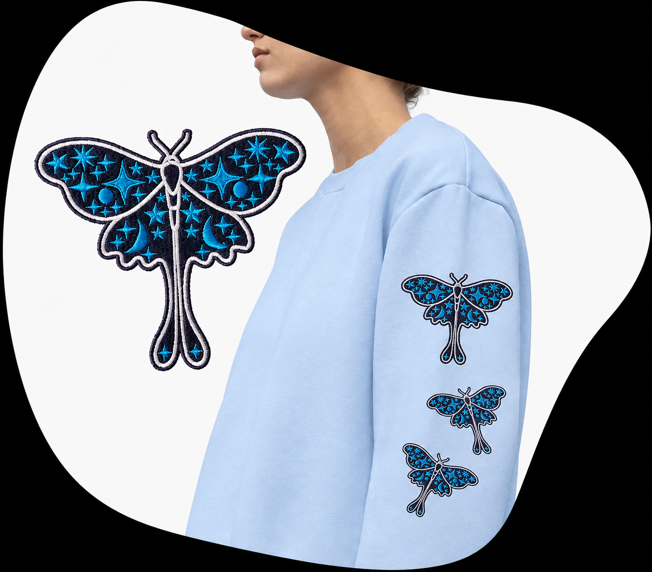 Sleeve Digitizing Butterfly